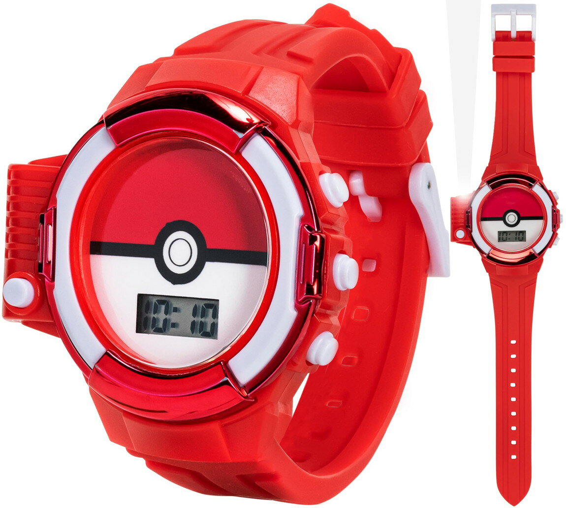 Watches - Pokemon デジタル腕時計 モンスターボールデザイン ライト機能付き 子供用 キッズウォッチ