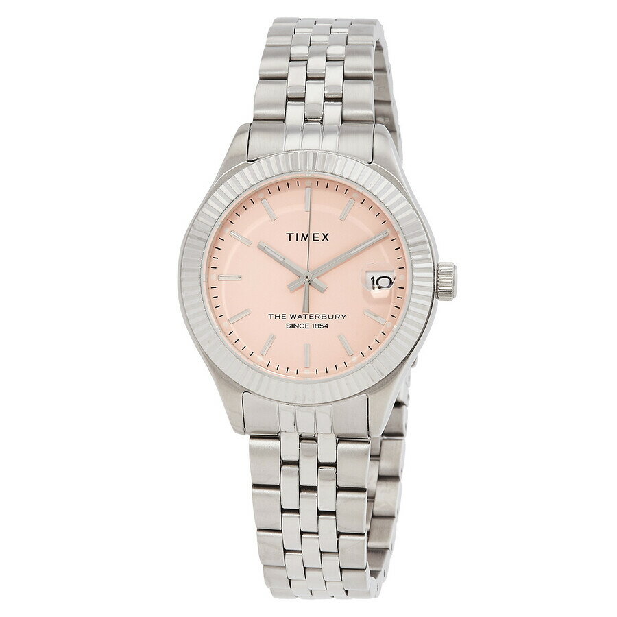 Timex Waterbury Legacy レディース 腕時計 クォーツ ピンク文字盤 シルバー ステンレスブレス