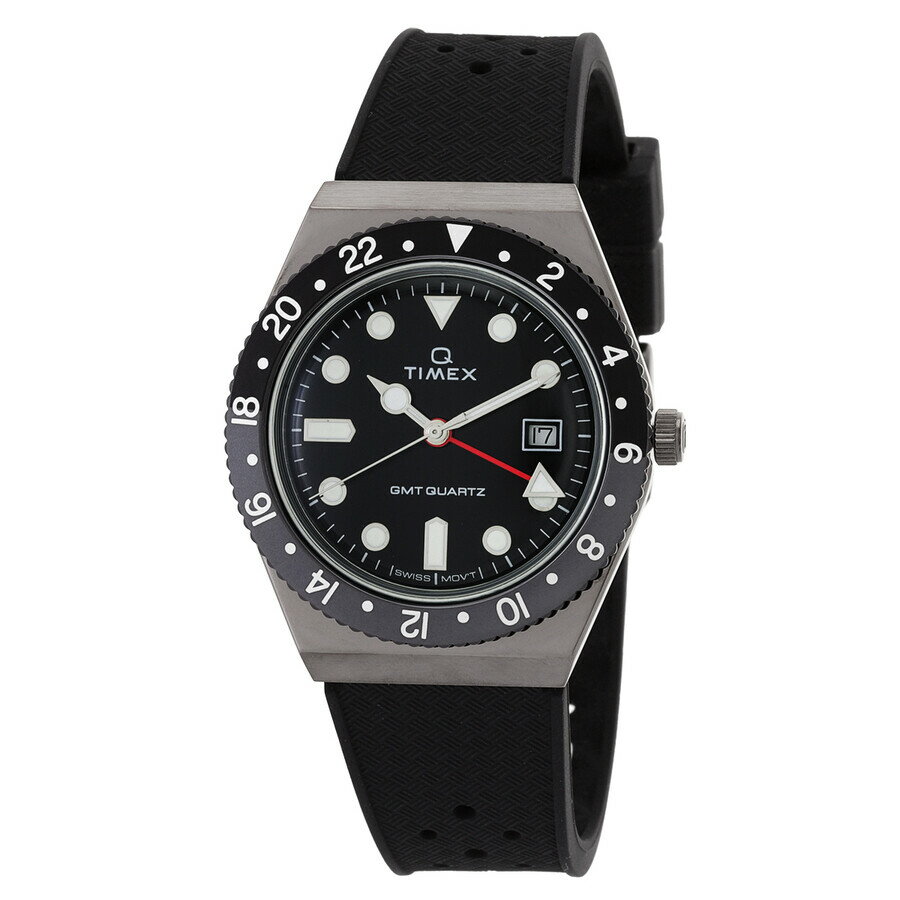 Timex メンズ腕時計 クォーツ ブラッ�