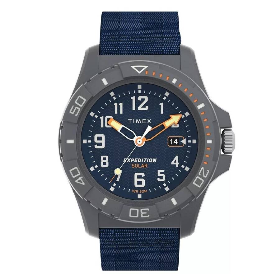 Timex 腕時計 Expedition North メンズ クォーツ ブルー文字盤 ファブリックベルト ミリタリーウォッチ