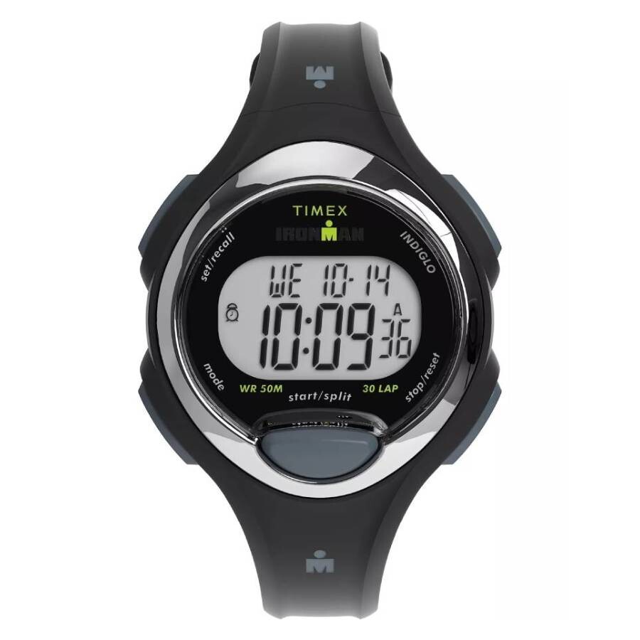 Timex Ironman Essential 腕時計 レディース デジタル クォーツ ブラック ラウンドケース スポーツウォッチ