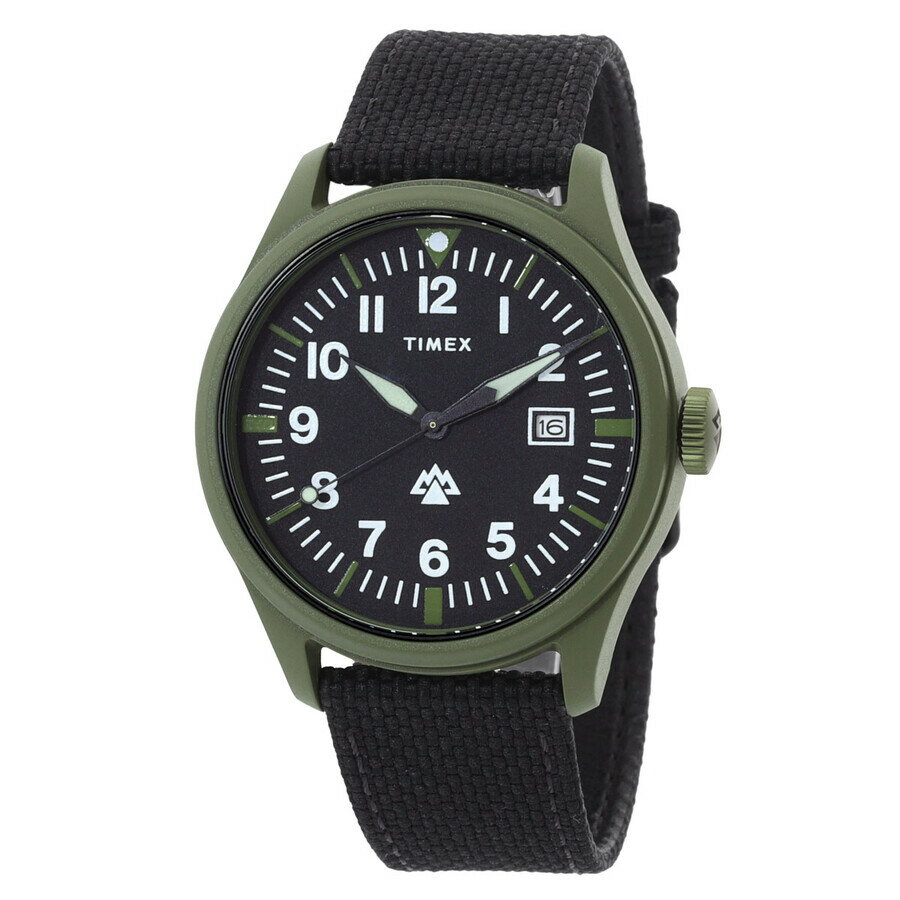 Timex Expedition North Traprock メンズ 腕時計 クォーツ ブラック文字盤 グリーンケース ファブリックストラップ