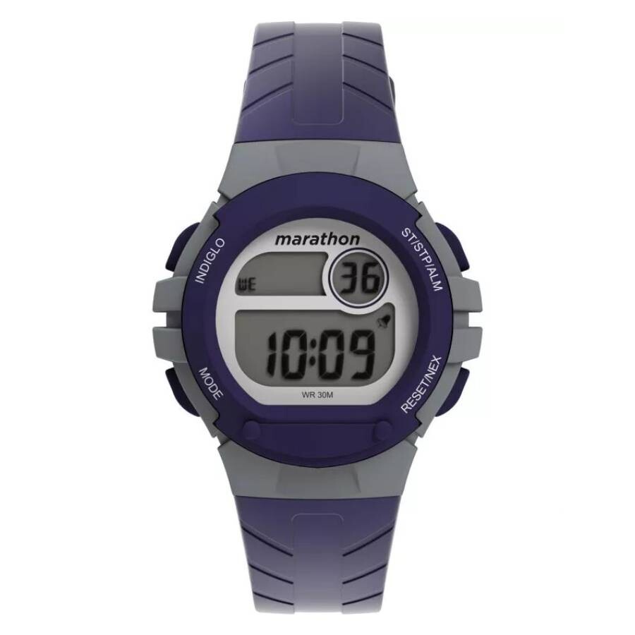 F, H, W - Timex Marathon レディース 腕時計 デジタル クォーツ パープル×グレー スポーツウォッチ