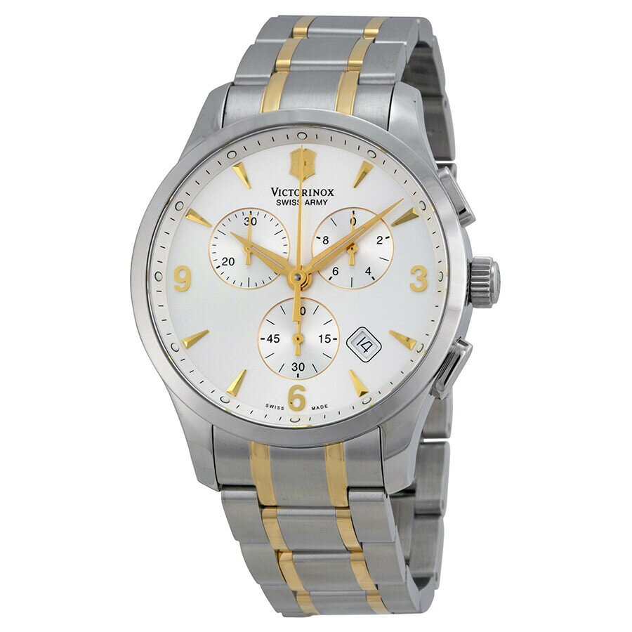 Victorinox Swiss Army Alliance メンズ腕時計 クロノグラフ シルバー ゴールド コンビ文字盤 クォーツ