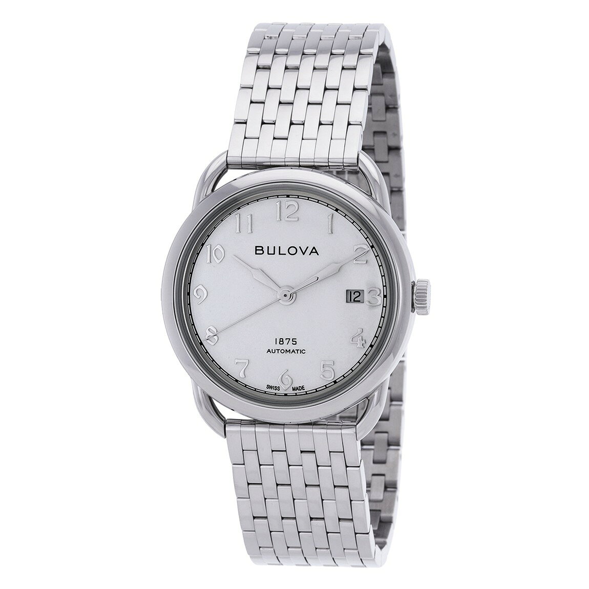 Bulova Commodore Automatic 腕時計 シルバー文字盤 自動巻 メンズ 38.5mm ステンレス 96B326