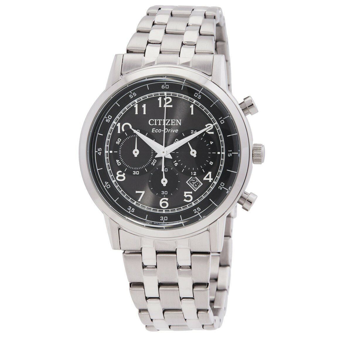 Citizen Eco-Drive Chronograph 腕時計 メンズ ブラック文字盤 ソーラー CA4630-53E