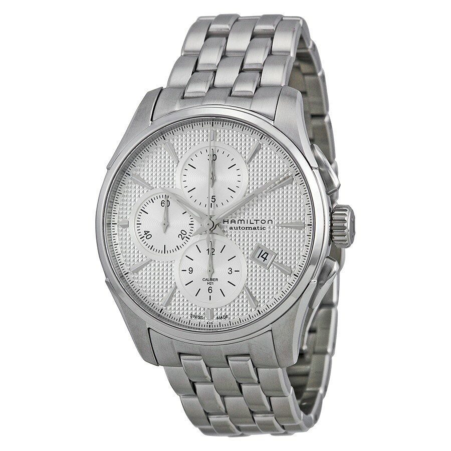 Hamilton Jazzmaster Automatic Chronograph 腕時計 メンズ シルバー文字盤 ステンレススチール H32596151