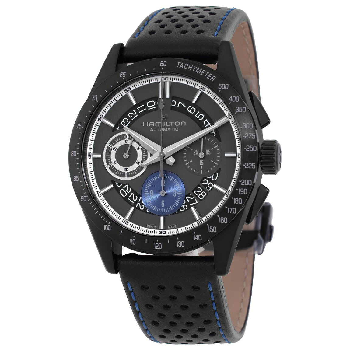 Hamilton Jazzmaster Performer Autochrono 腕時計 メンズ 自動巻 クロノグラフ アンスラサイト文字盤 H36646780
