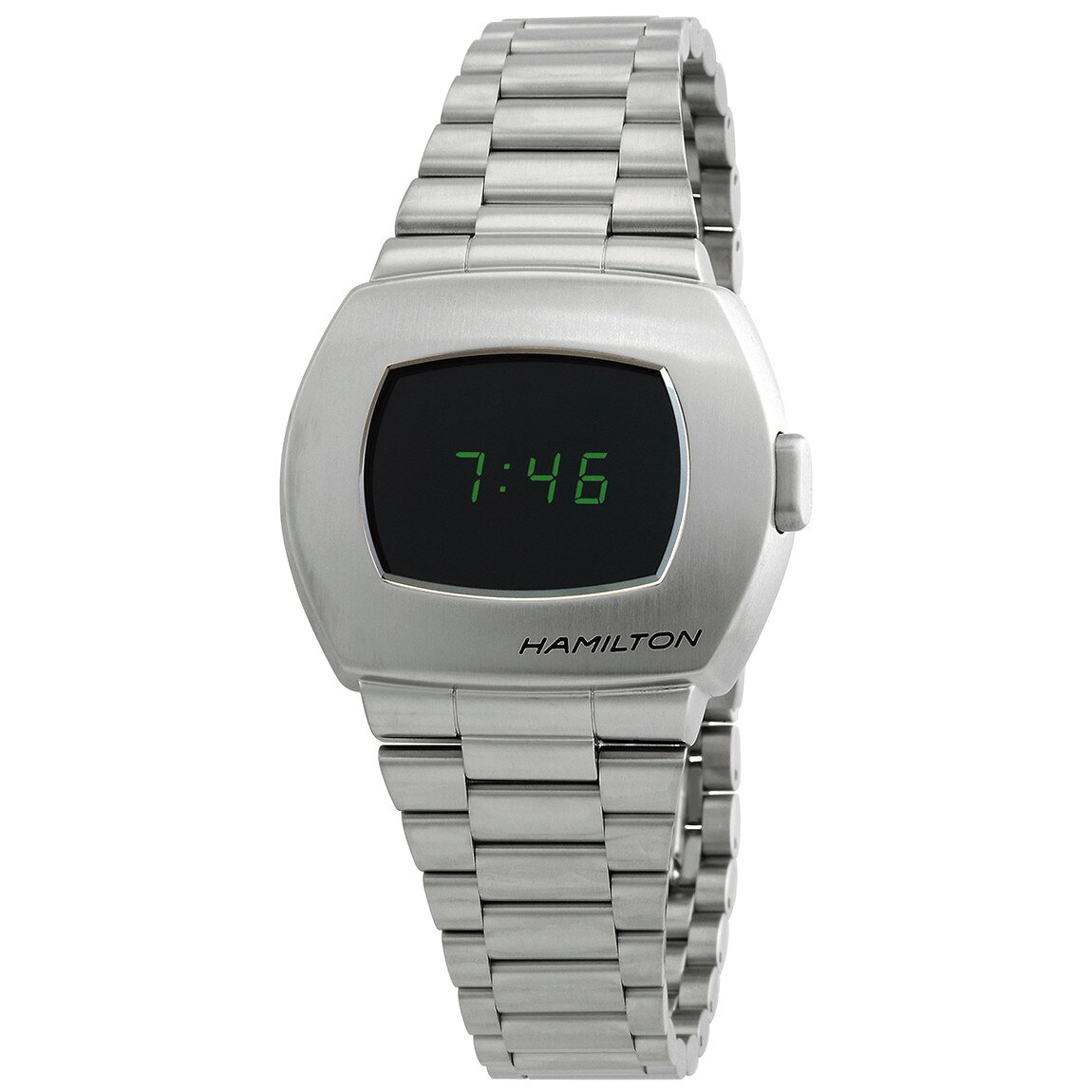 Hamilton American Classic PSR 腕時計 クオーツ デジタル ブラックダイヤル ステンレス シルバー メンズ H52414131