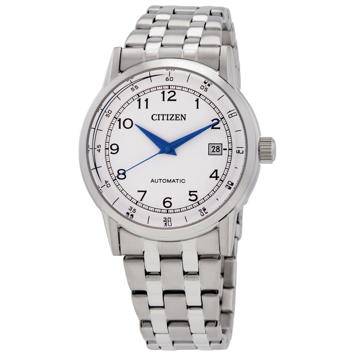 Citizen Mechanical 腕時計 ホワイト文字盤 自動巻き ステンレススチール メンズ NJ0210-56A