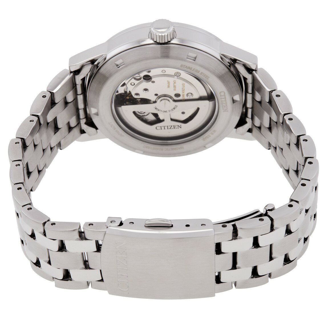 BasqueバスクのCitizen Mechanical 腕時計 ホワイト文字盤 自動巻き ステンレススチール メンズ NJ0210-56A｜アングル2