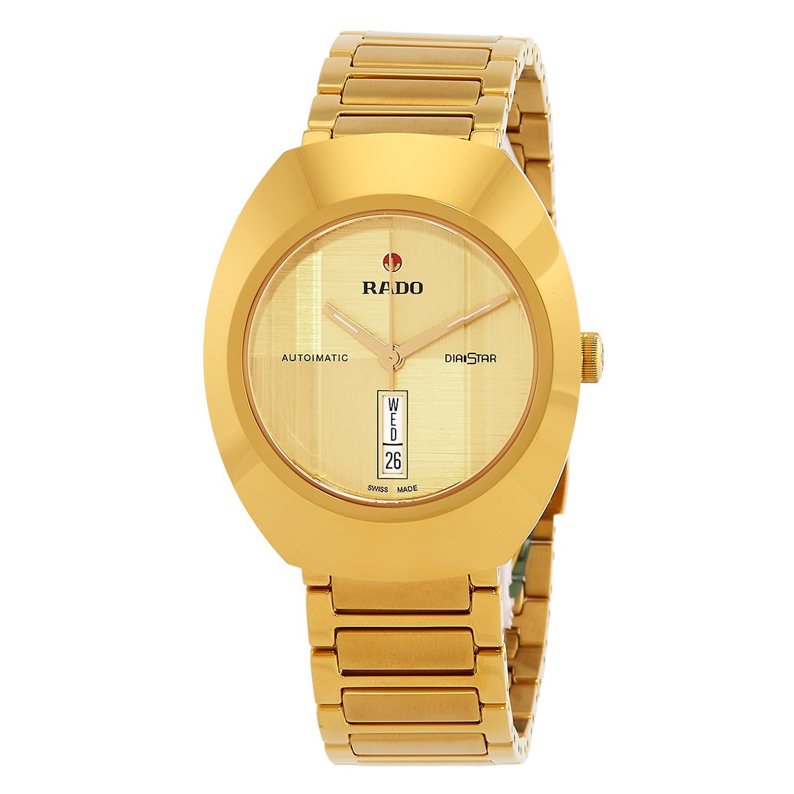 Rado Diastar Original 腕時計 自動巻 シャンパン文字盤 ゴールド ユニセックス R12161253