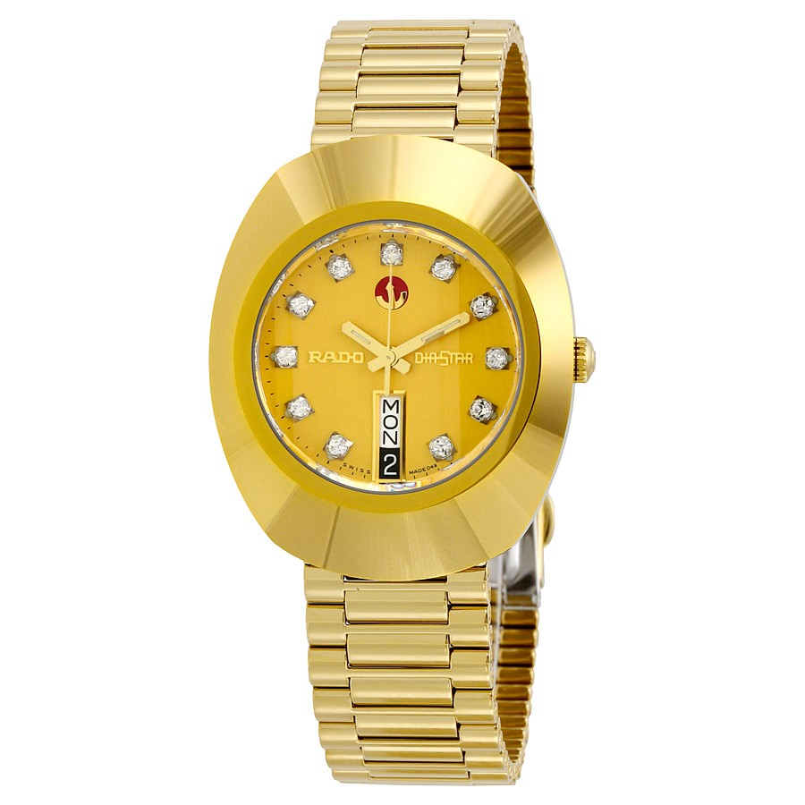 Rado DiaStar Original Jubile 腕時計 メンズ ゴールド文字盤 ゴールドPVD 自動巻き R12413493