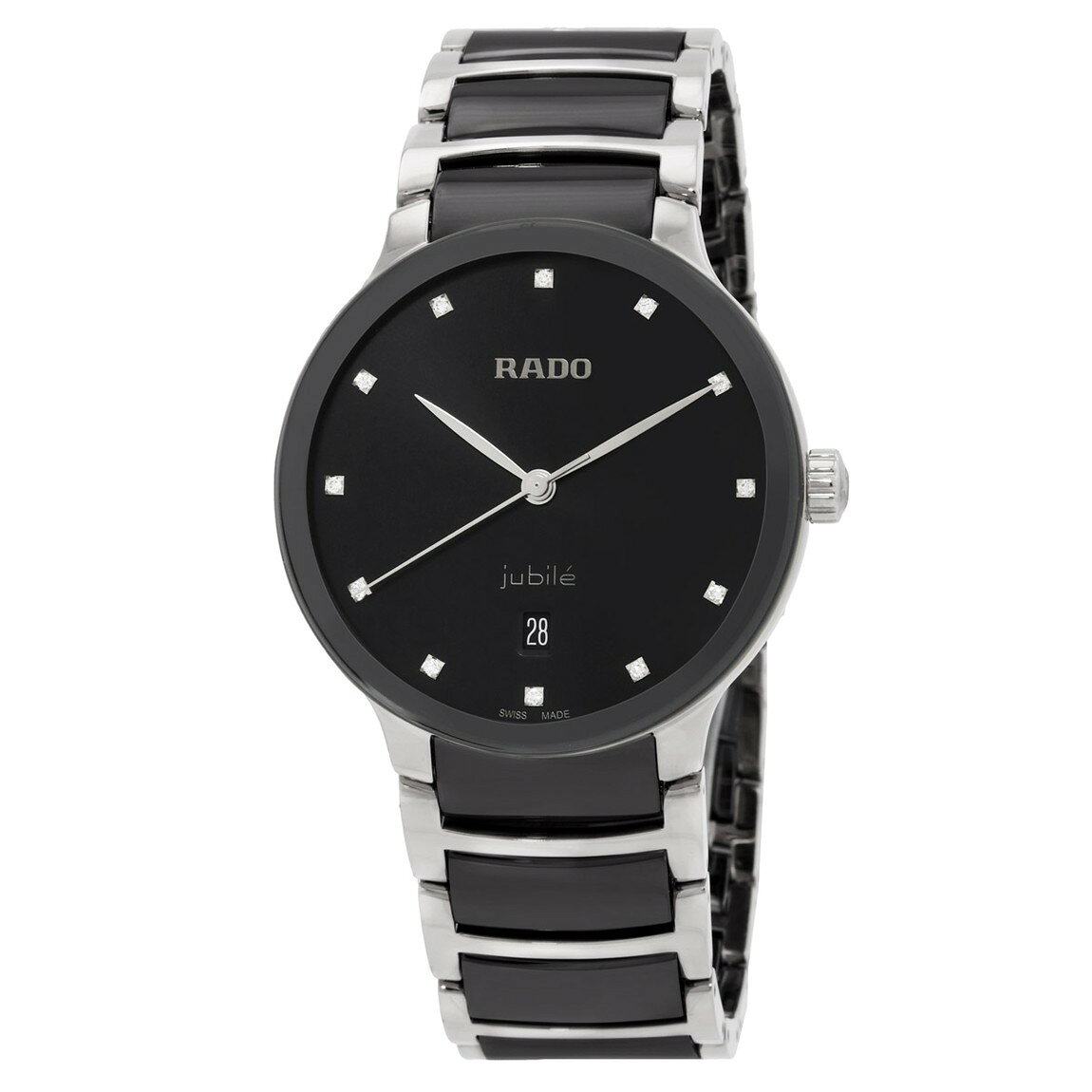 Rado Centrix Automatic Diamond 腕時計 ブラック文字盤 自動巻き ユニセックス R30018742