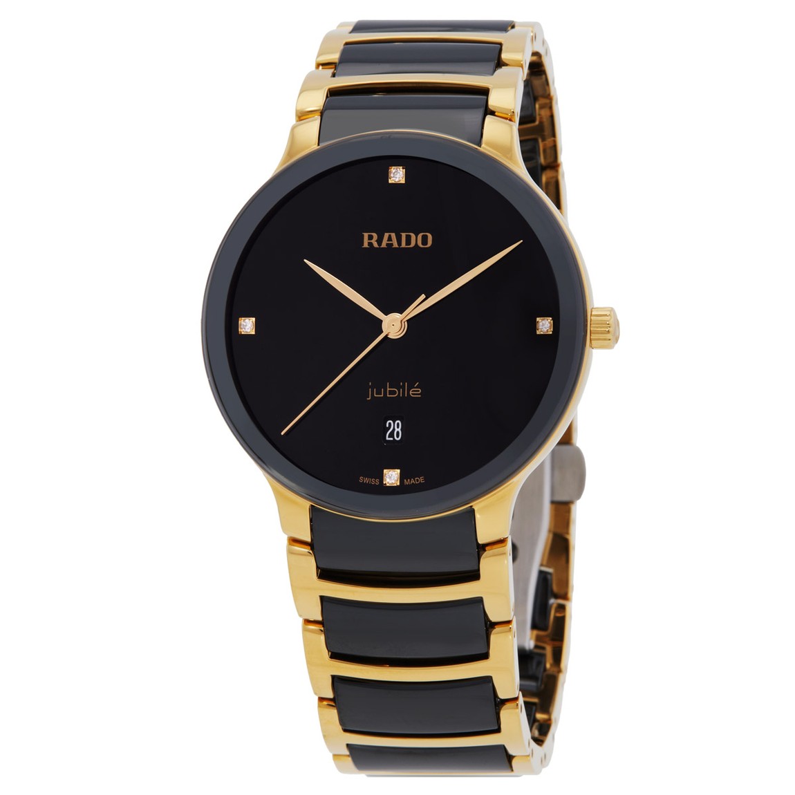 Rado Centrix Diamonds 腕時計 ブラック文字盤 クオーツ ユニセックス R30022712