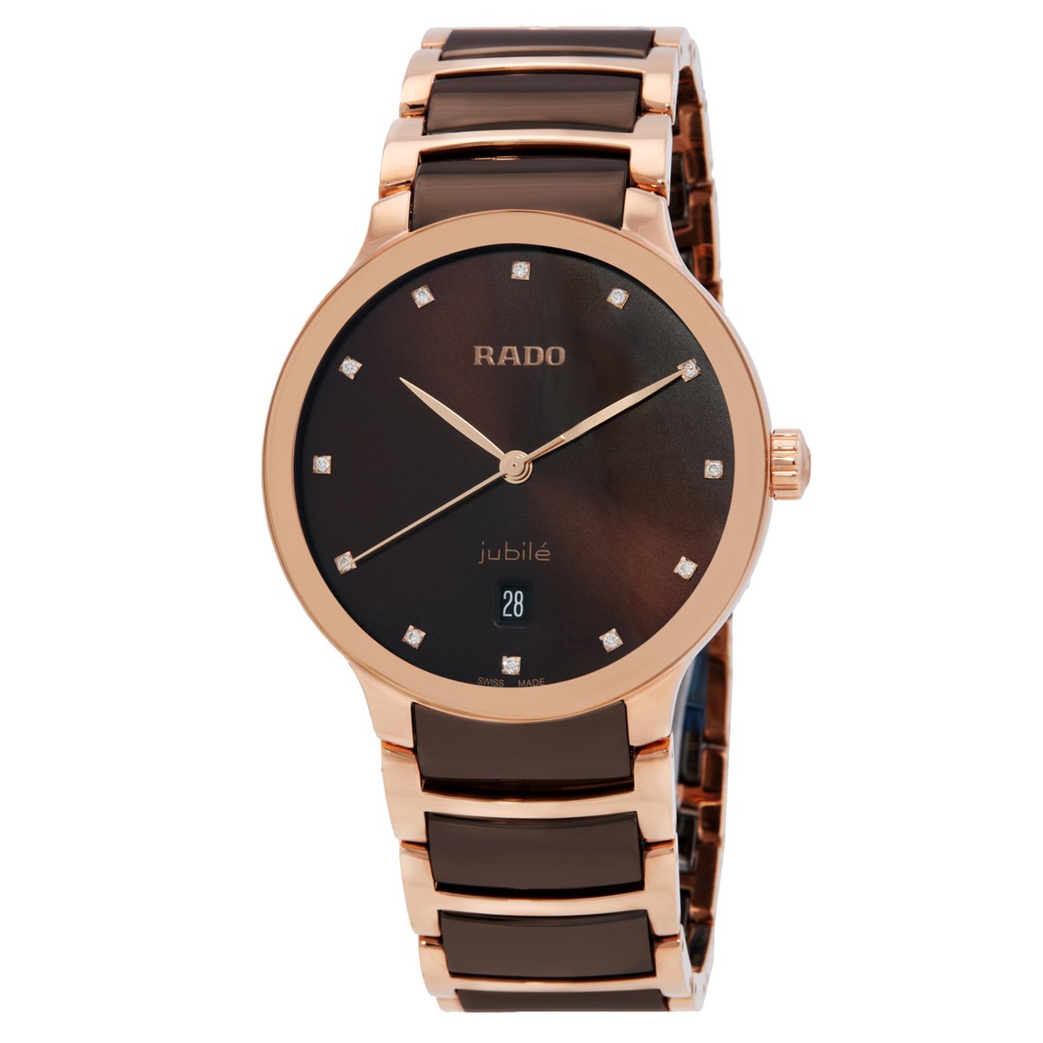 Rado Centrix Diamonds 腕時計 ブラウン文字盤 クオーツ ユニセックス R30023732