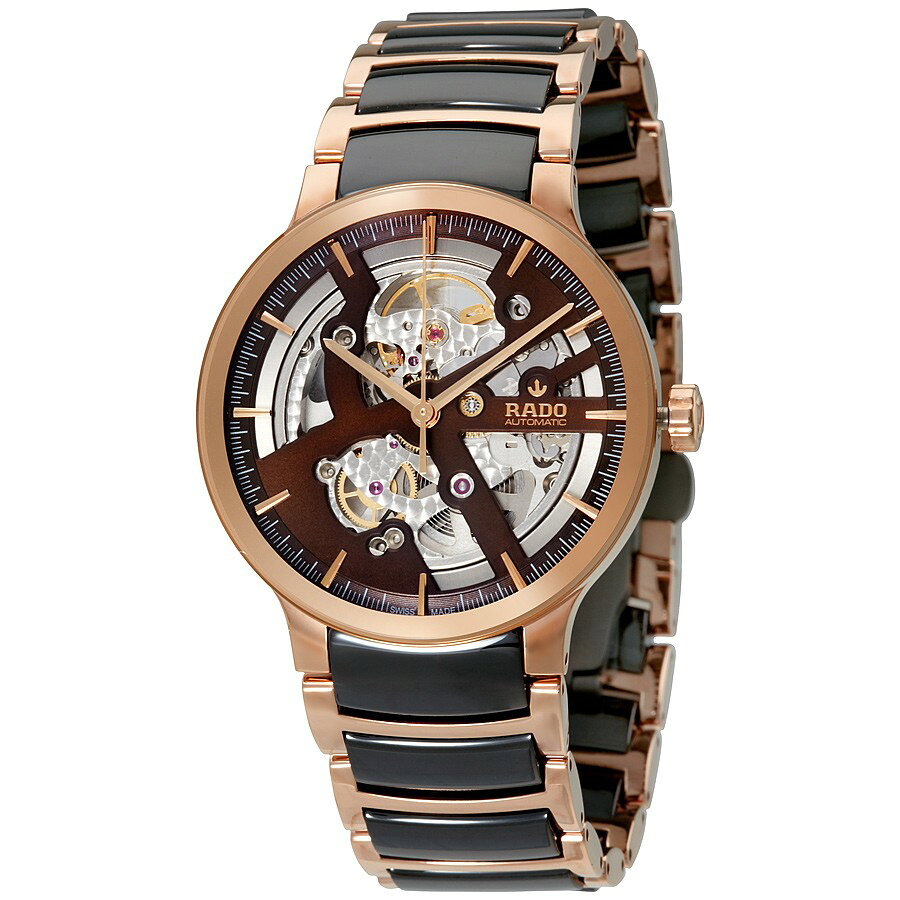 Rado Centrix 腕時計 ブラウン スケルトン文字盤 自動巻 メンズ R30181312