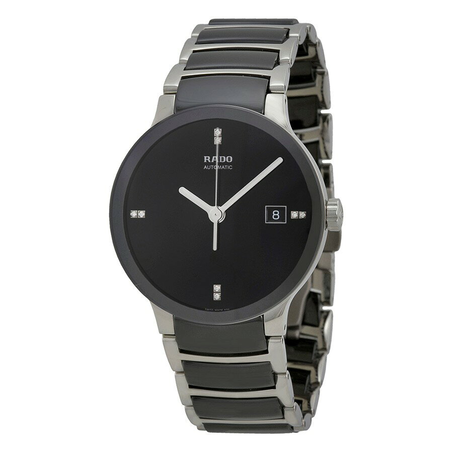 Rado Centrix Jubile 腕時計 オートマチック ブラックダイヤル ダイヤモンド ステンレススチール セラミック R30941702