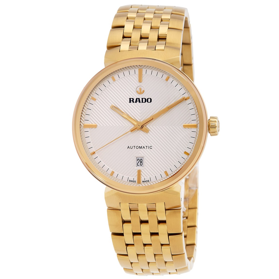 Rado Florence Automatic 腕時計 シルバーホワイト文字盤 39mm 自動巻き イエローゴールド ステンレス 男女兼用 R48904013