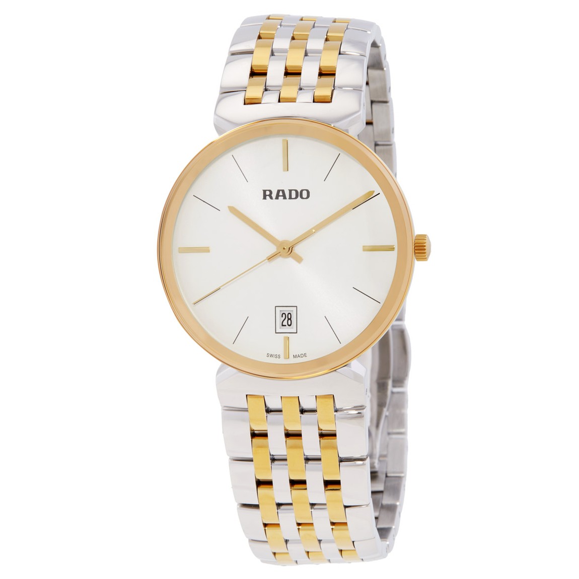 Rado Florence Classic 腕時計 クオーツ ホワイト文字盤 シルバー ゴールド コンビ 38mm メンズ R48912023