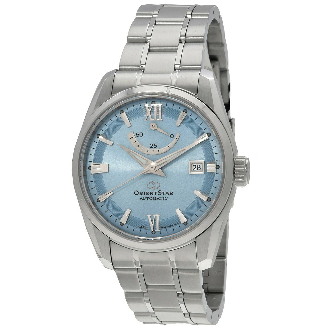 Orient Star Contemporary Automatic Ice Blue Dial 腕時計 メンズ シルバー ステンレス 自動巻 パワーリザーブ RE-AU0109L00B