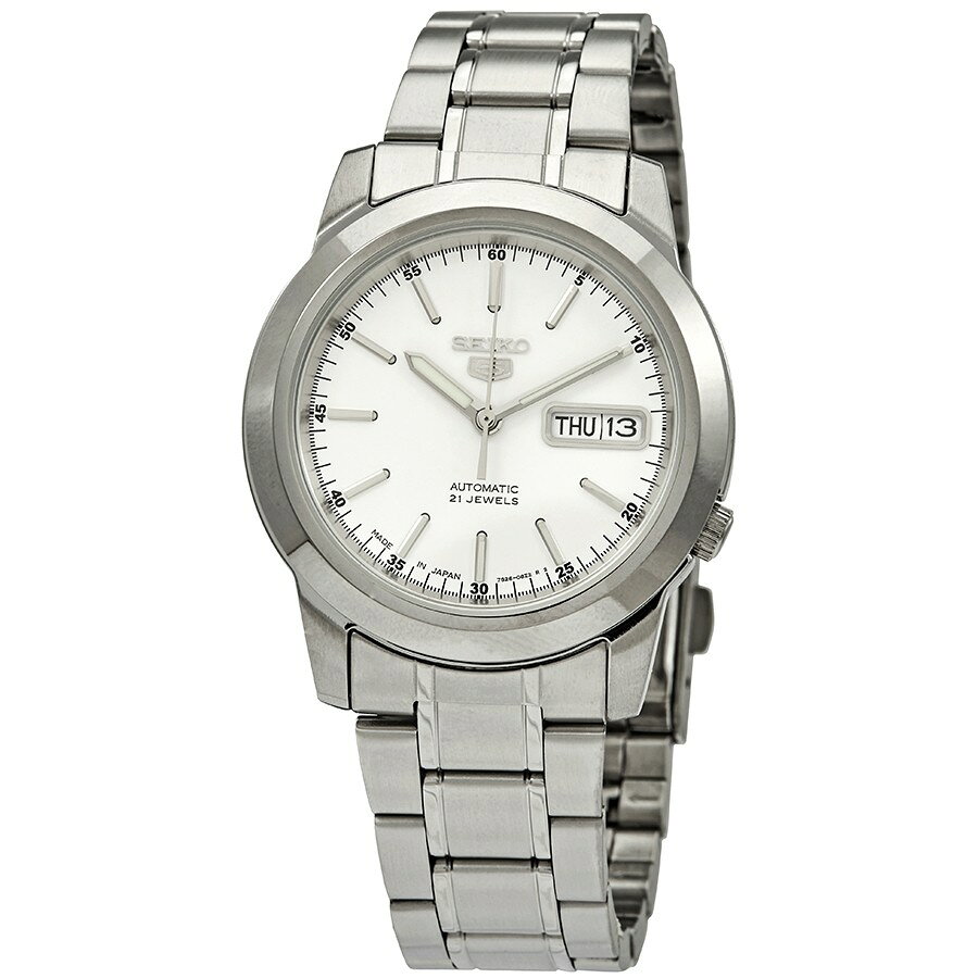 Seiko Series 5 腕時計 自動巻 ホワイト文字盤 メンズ SNKE49J1