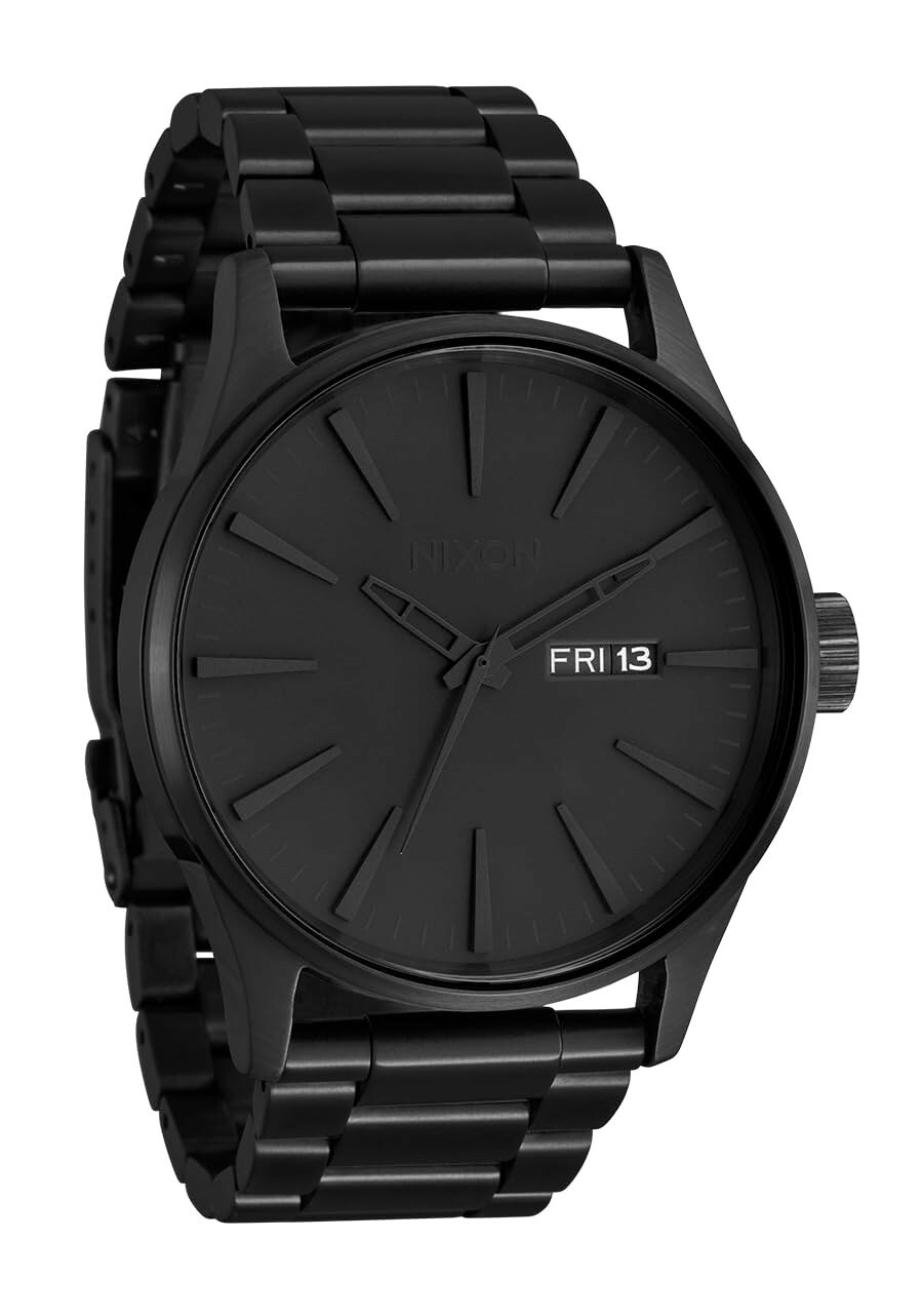 NIXON Sentry SS 腕時計 ブラック文字盤 クオーツ ステンレススチール メンズ