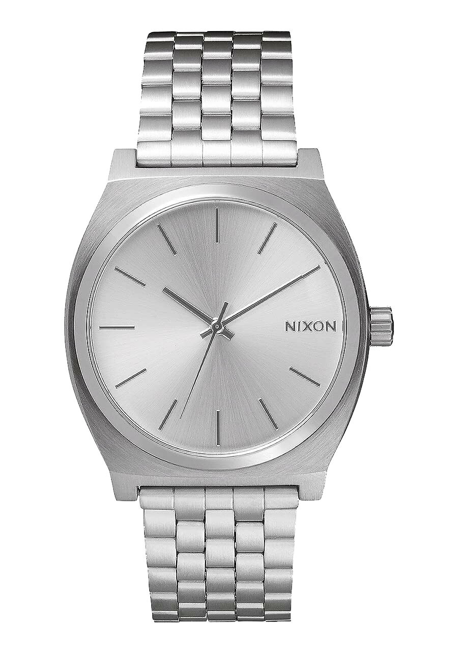 Nixon Time Teller 腕時計 レディース シルバー文字盤 37mm ステンレスバンド 日本製クオーツ