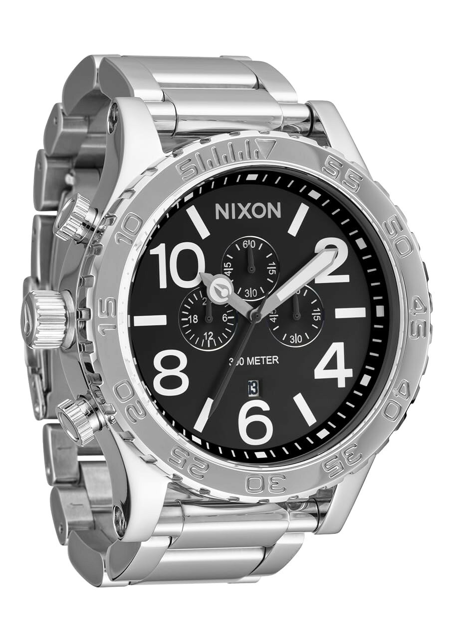 NIXON 51-30 Chrono 腕時計 ブラック文字盤 51mm 300m防水 クオーツ メンズ A1389