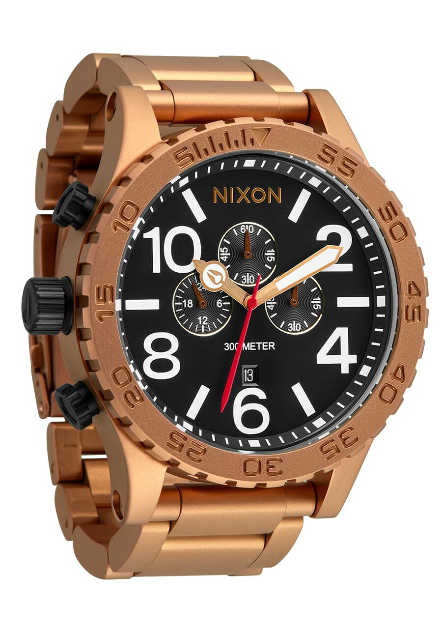 NIXON 51-30 Chrono 腕時計 ブロンズ/ブラック 51mm クオーツ 300m防水 メンズ クロノグラフ A1389