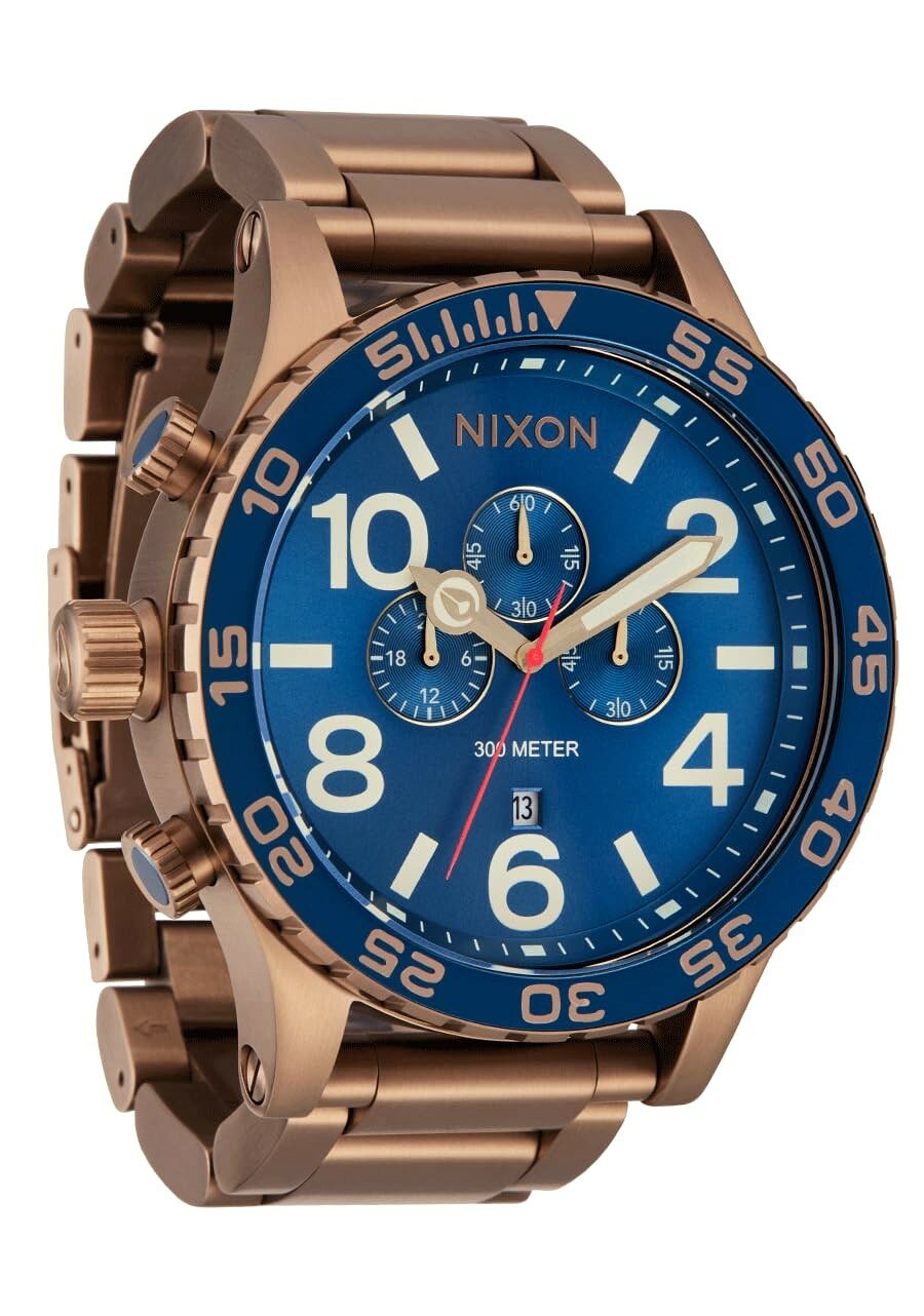 NIXON 51-30 Chrono 腕時計 300m防水 クロノグラフ メンズ ステンレス A1389-300m