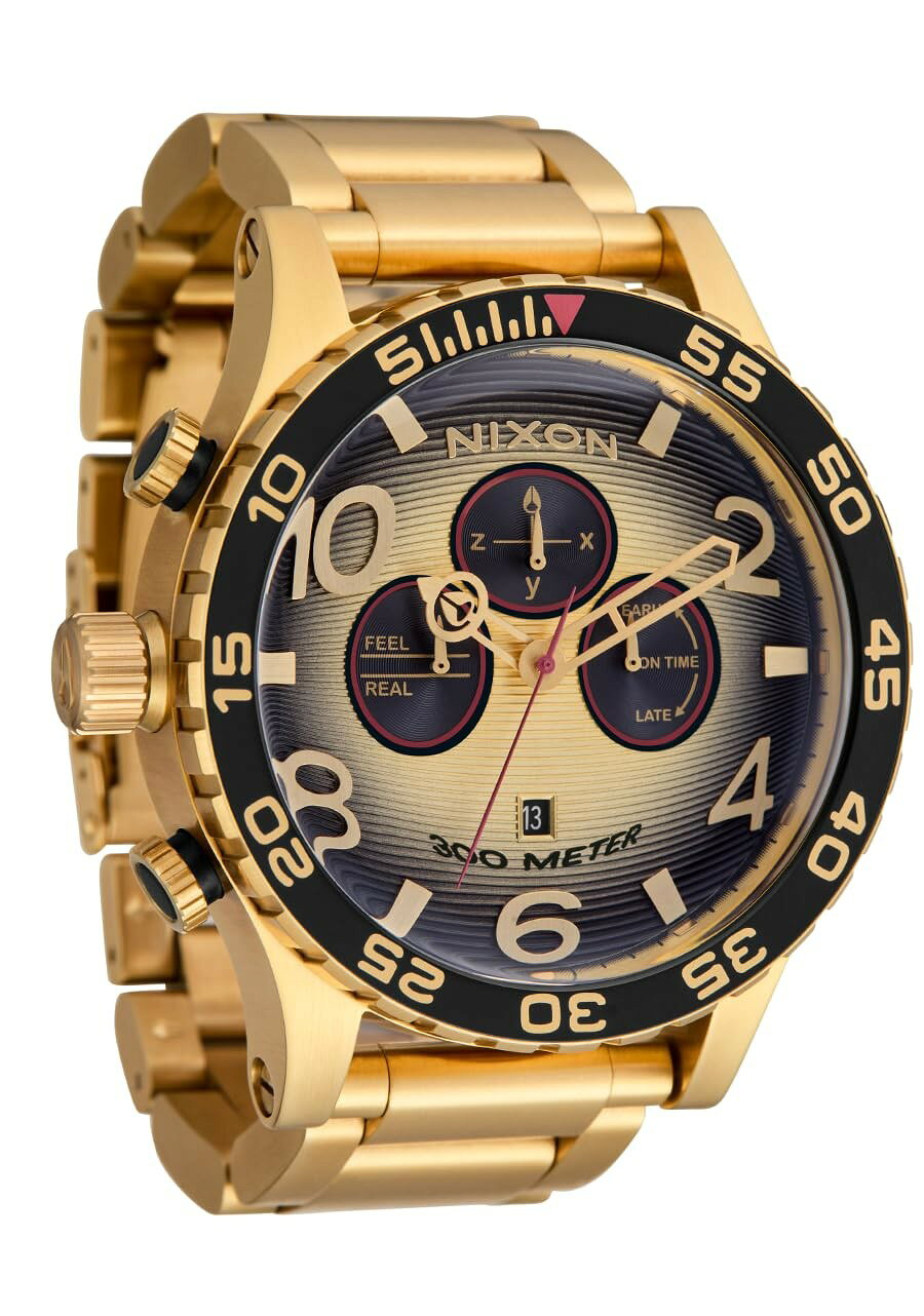 NIXON 51-30 Chrono 腕時計 メンズ 51mmケース ステンレスベルト 300m防水 A1389