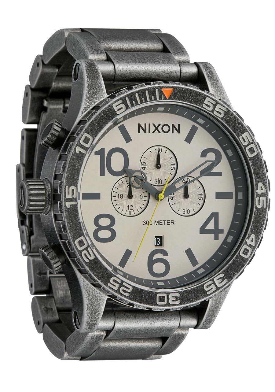 NIXON 51-30 Chrono 腕時計 メンズ アナログ 300m防水 51mmケース ステンレスバンド A1389