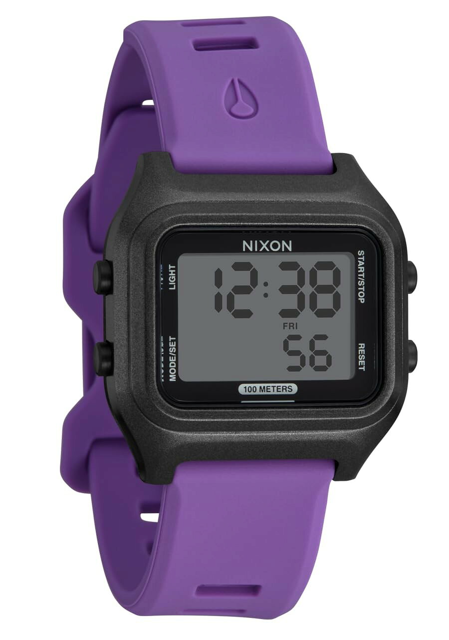 NIXON Ripper A1399 腕時計 メンズ デジタル 100m防水 ブラック パープル 海洋プラスチック再生素材 A1399