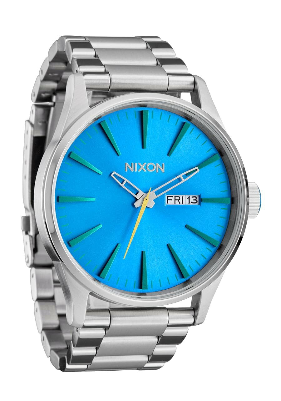NIXON Sentry SS 腕時計 メンズ 42mm ケース ステンレスバンド クオーツ 100m防水 A356