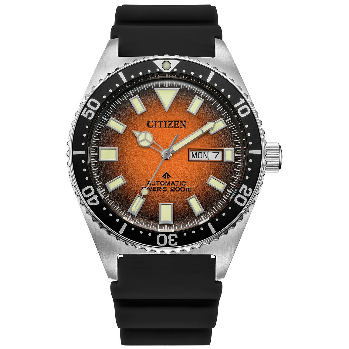 Citizen Promaster Sea 腕時計 メンズ 自動巻 オレンジ文字盤 デイデイト NY0120-01Z