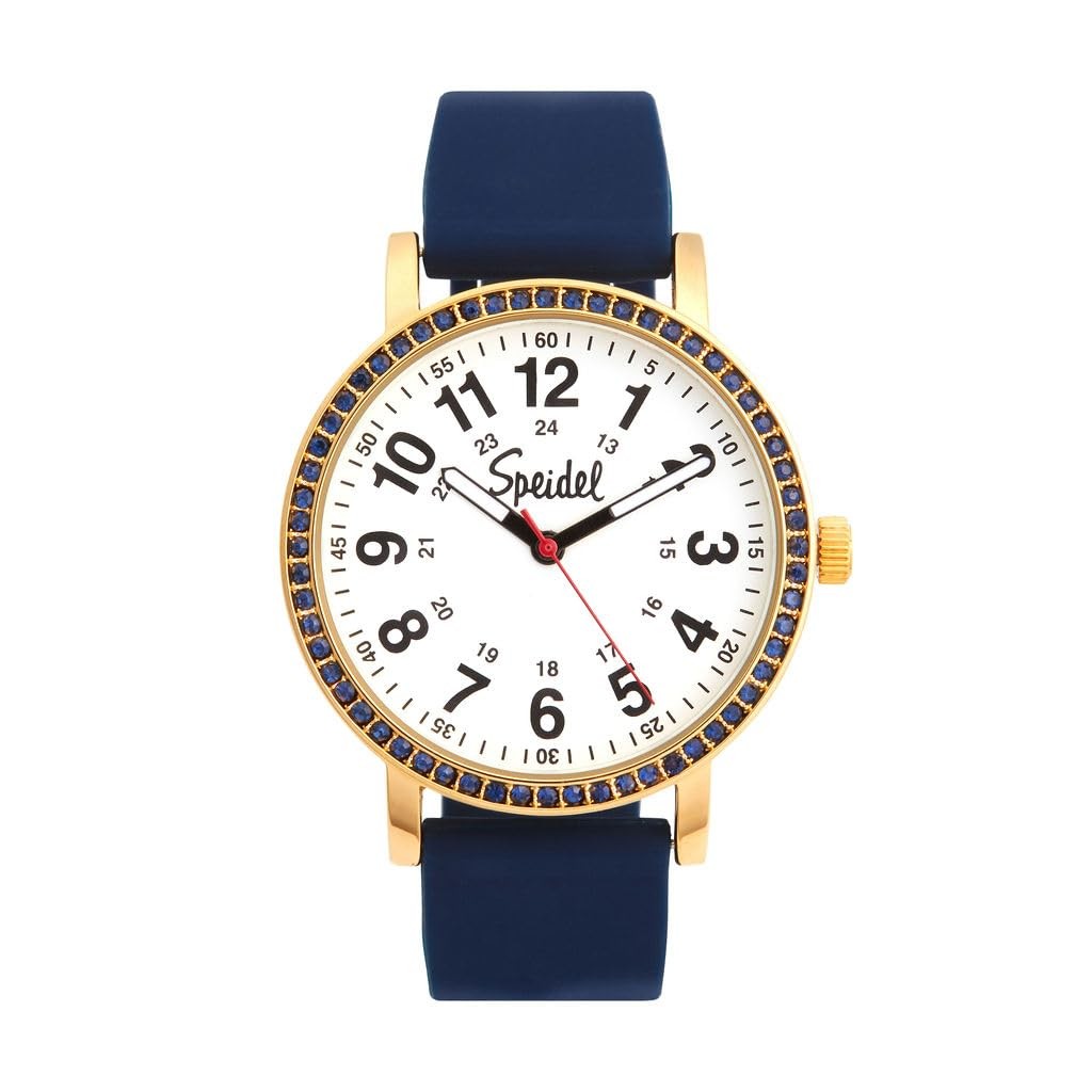 Speidel Original Scrub Watch 腕時計 ネイビー ゴールドケース シリコンバンド ユニセックス 38mm