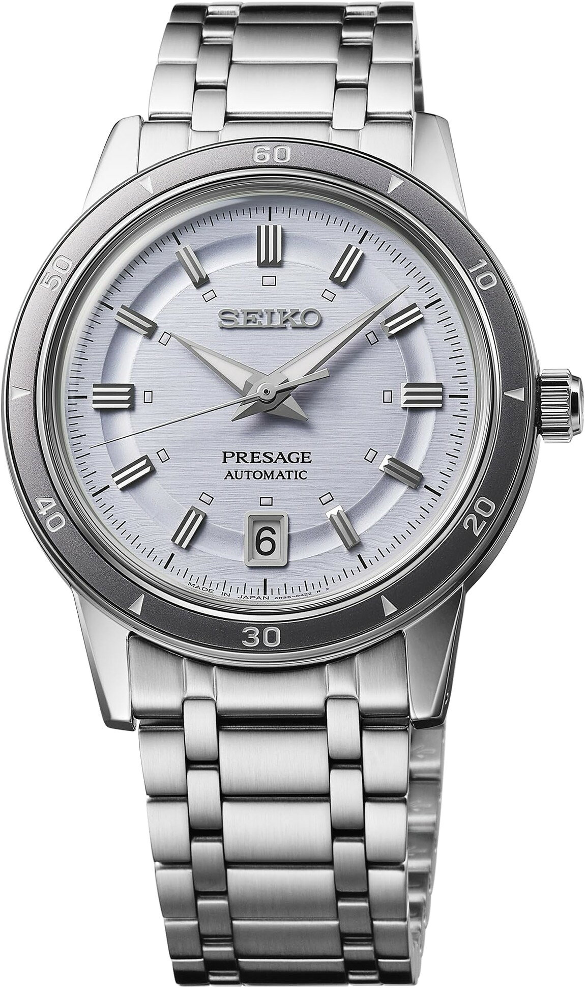 SEIKO Presage 腕時計 シルバーブルー文字盤 自動巻 メンズ Style60’s SRPL73