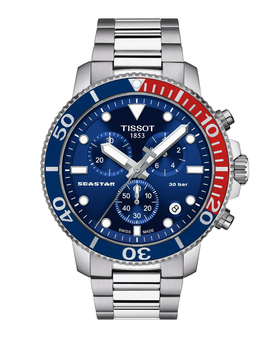 Tissot Seastar 1000 腕時計 メンズ クオーツ クロノグラフ グレー文字盤 ステンレス T1204171104103