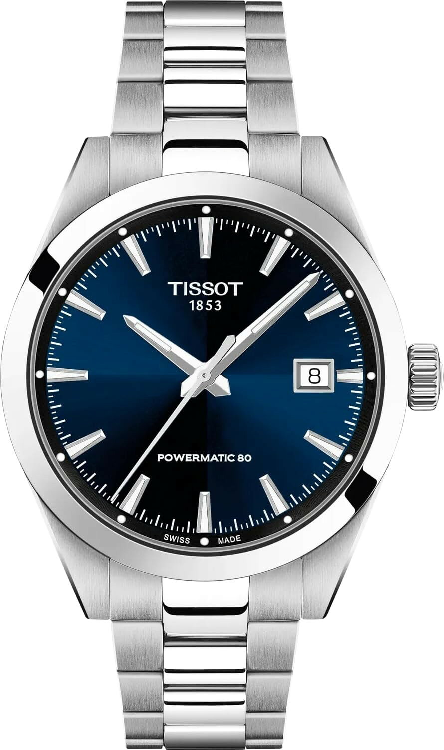 Tissot Gentleman 腕時計 メンズ 38mm スイス製自動巻 ステンレススチール ブルー文字盤 T1658071104100