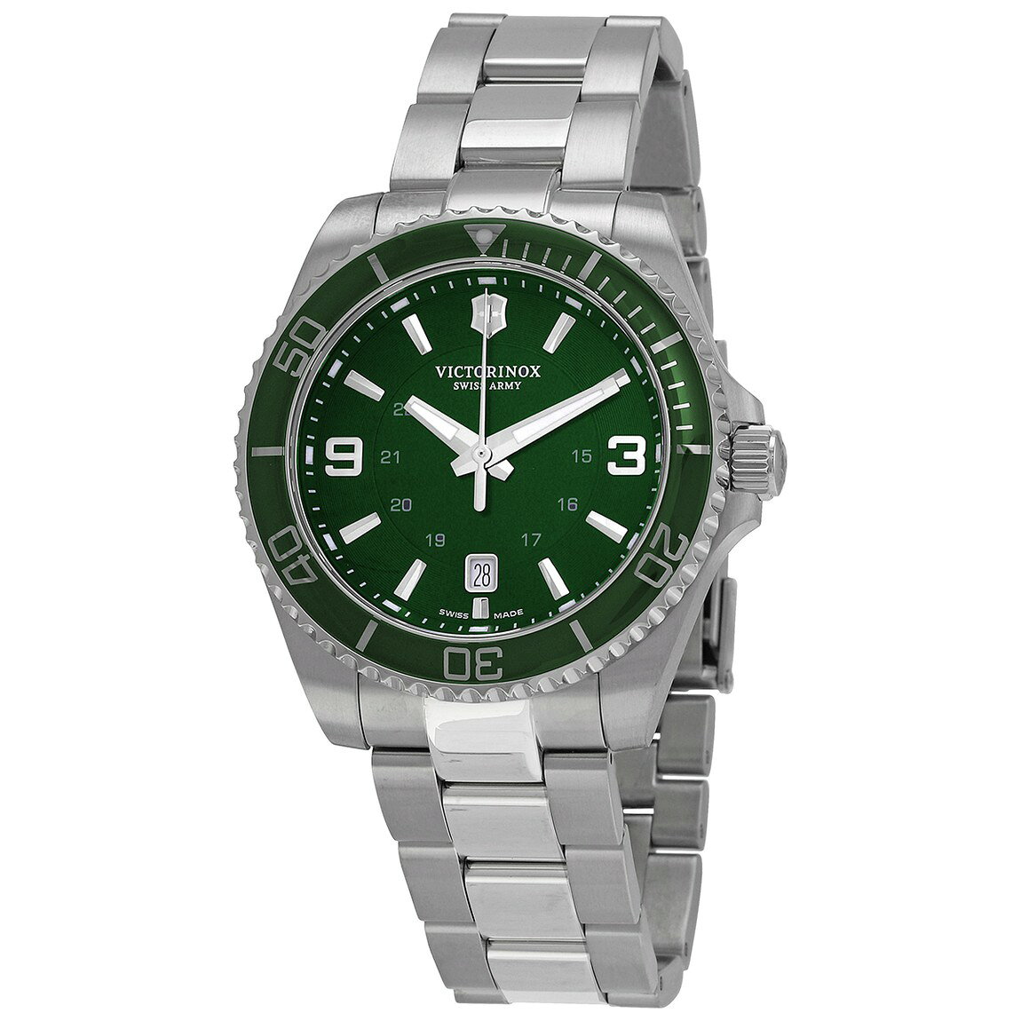 Victorinox Maverick 腕時計 グリーン文字盤 ステンレス クオーツ メンズ 241934