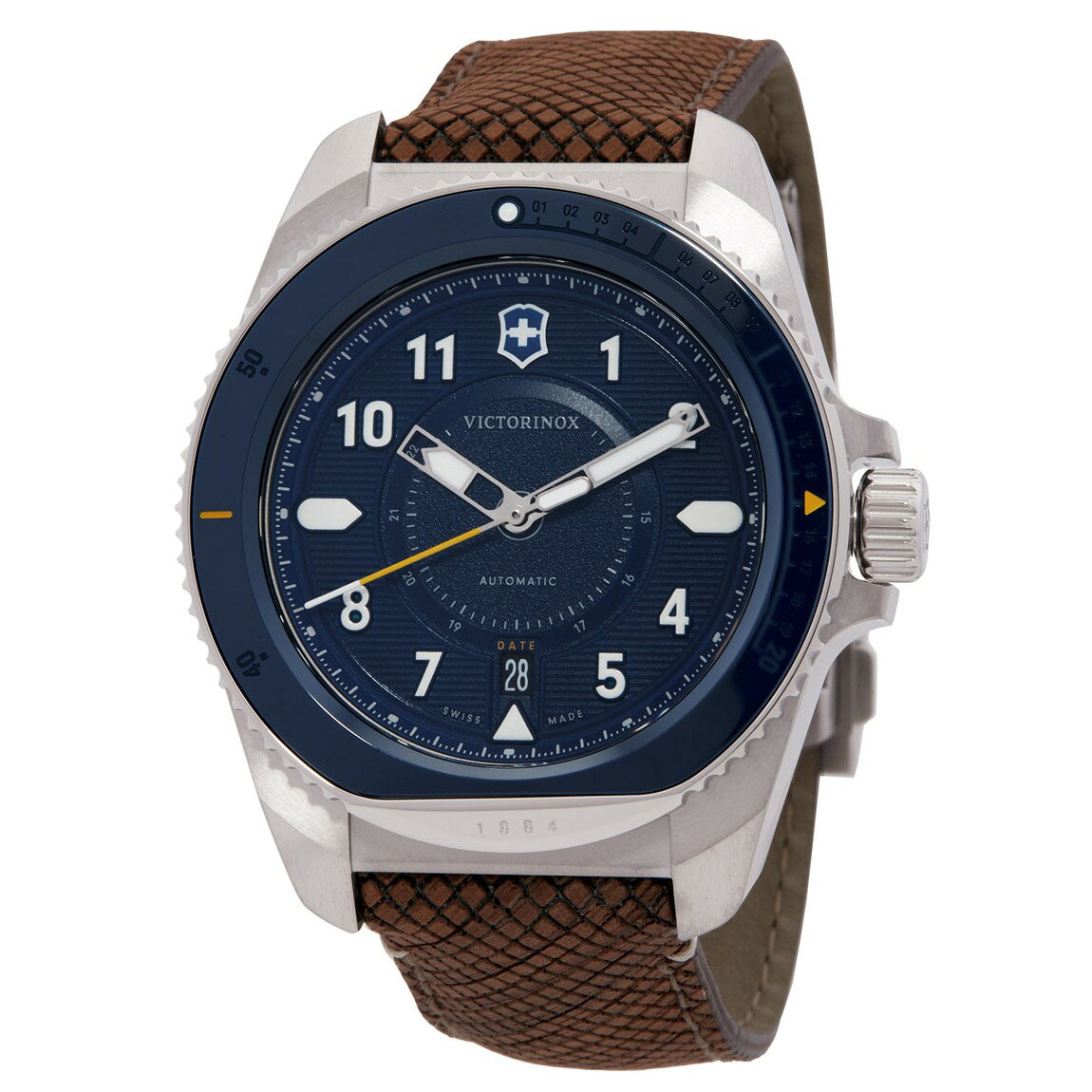 Victorinox Journey 1884 腕時計 ブルー文字盤 自動巻き メンズ ウッドバンド 241980.1