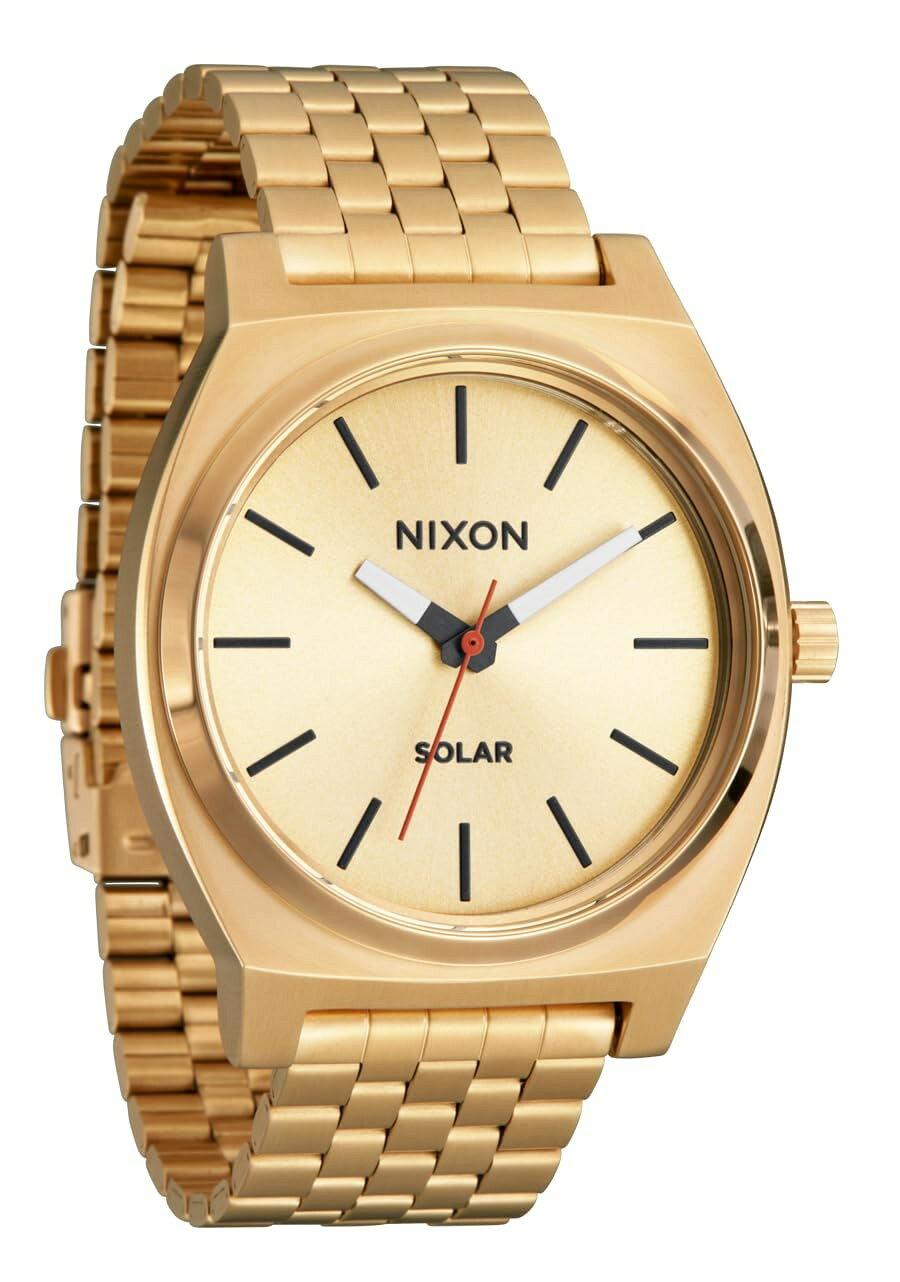 NIXON Time Teller Solar 腕時計 ソーラー アナログ ゴールド ブラック メンズ 40.5mm A1369