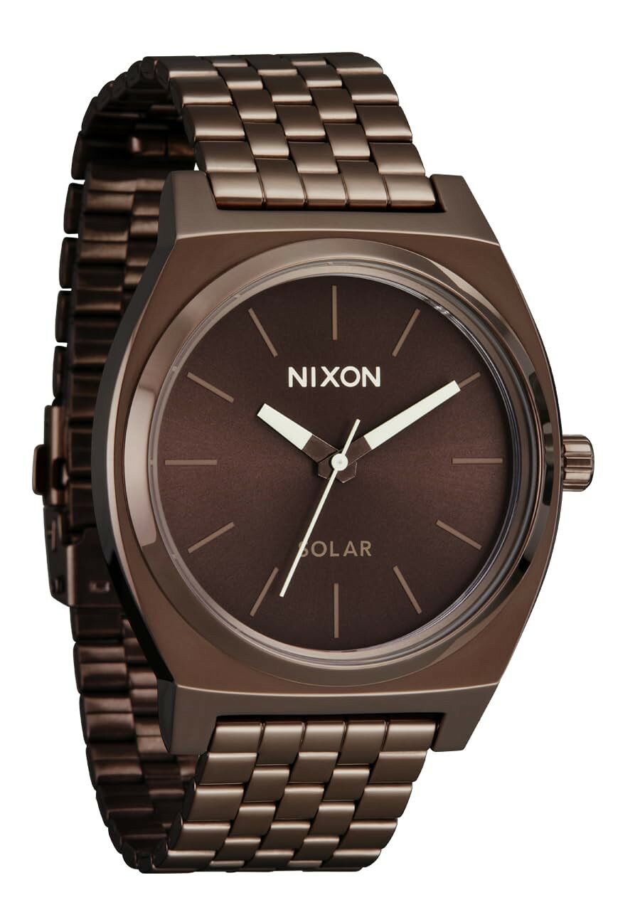 NIXON Time Teller Solar 腕時計 チョコレート カプチーノ ソーラー 100m防水 40.5mm メンズ A1369