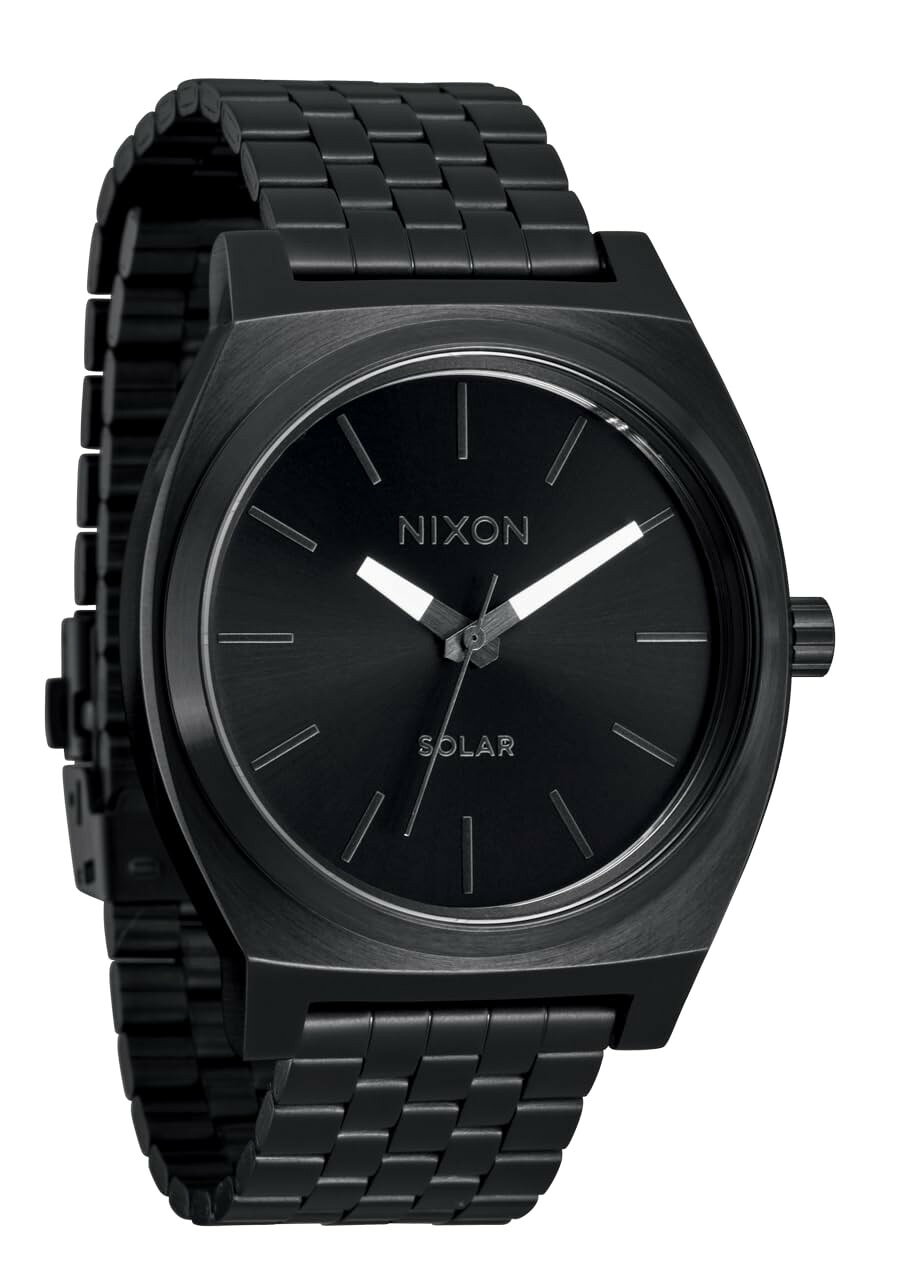 NIXON Time Teller Solar 腕時計 ブラック ホワイト ソーラー メンズ 10ATM防水 A1369