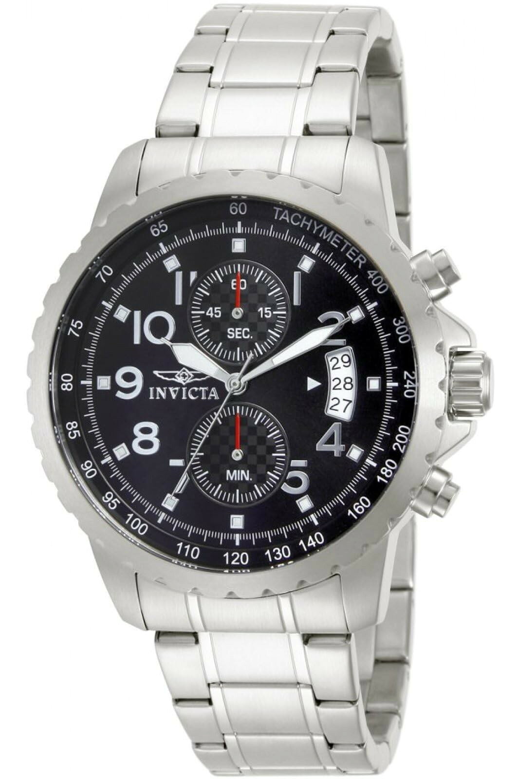 INVICTA Specialty Chronograph 腕時計 メンズ ブラックダイヤル ステンレス 13783