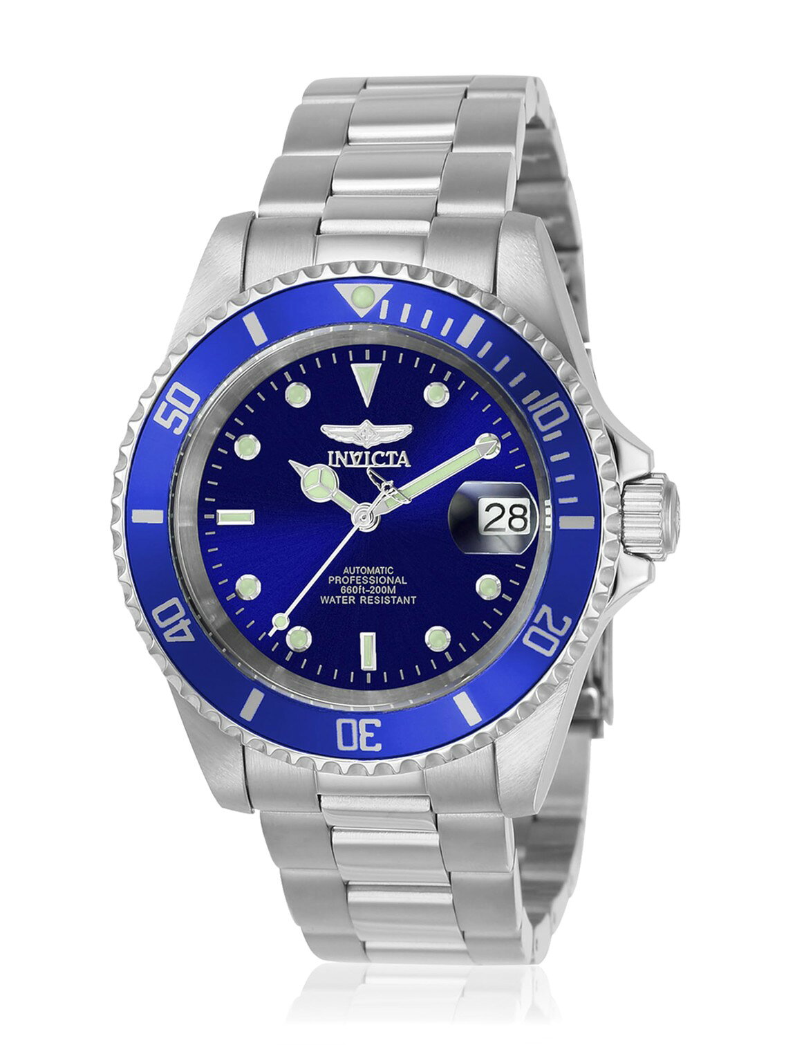 Invicta Pro Diver 腕時計 メンズ ブルー文字盤 自動巻 ステンレス 200m防水 9094OB