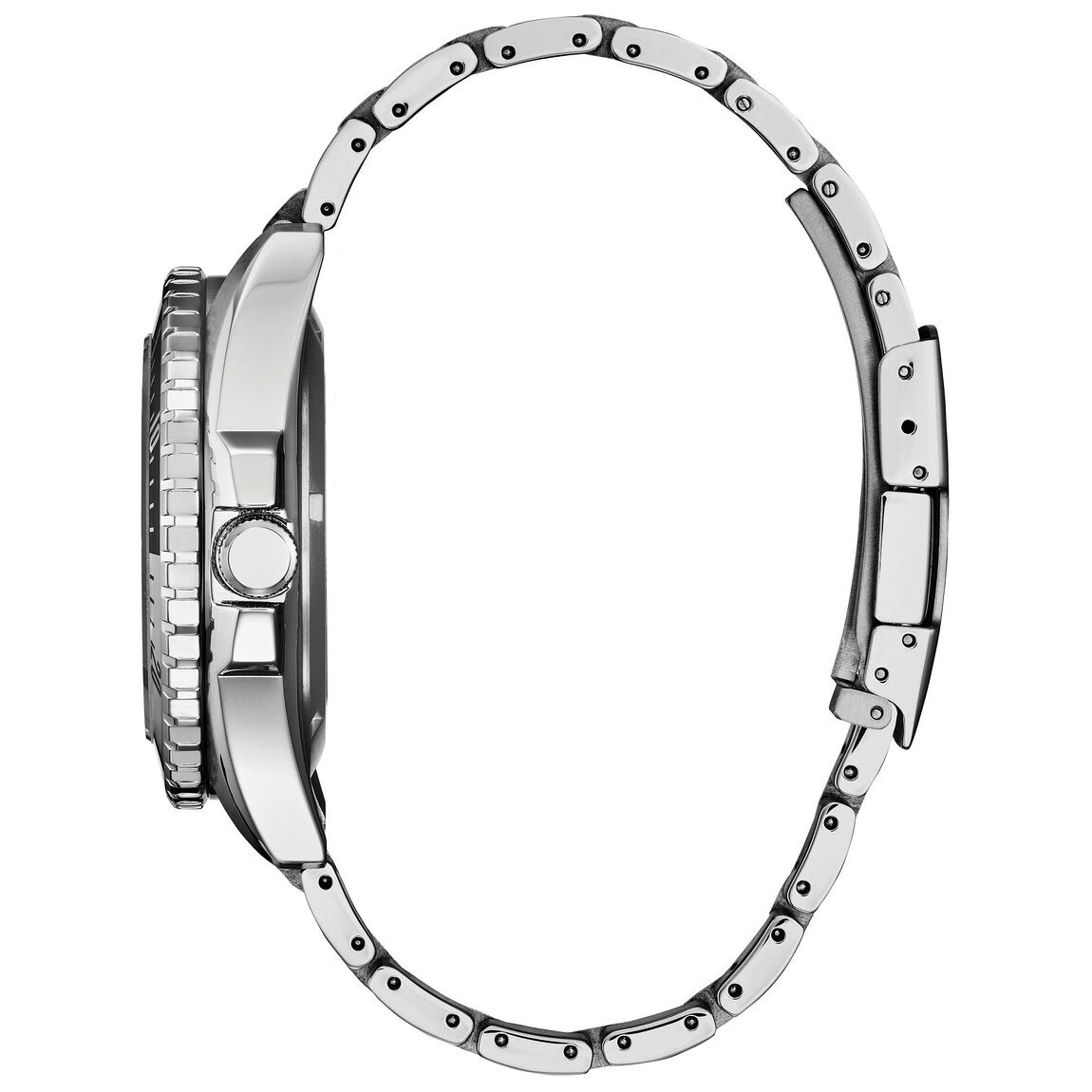 BasqueバスクのCITIZEN Sport Automatic 腕時計 メンズ ブルー文字盤 シルバー/ブラックベゼル ステンレスベルト 自動巻き 日付曜日表示 NH7530-52M｜アングル3