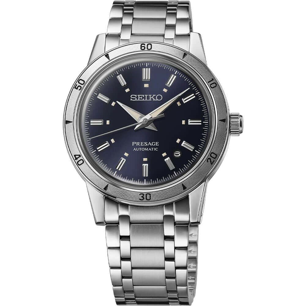 SEIKO Presage 腕時計 メンズ ブルー文字盤 自動巻き メカニカル 39.5mm SRPL07