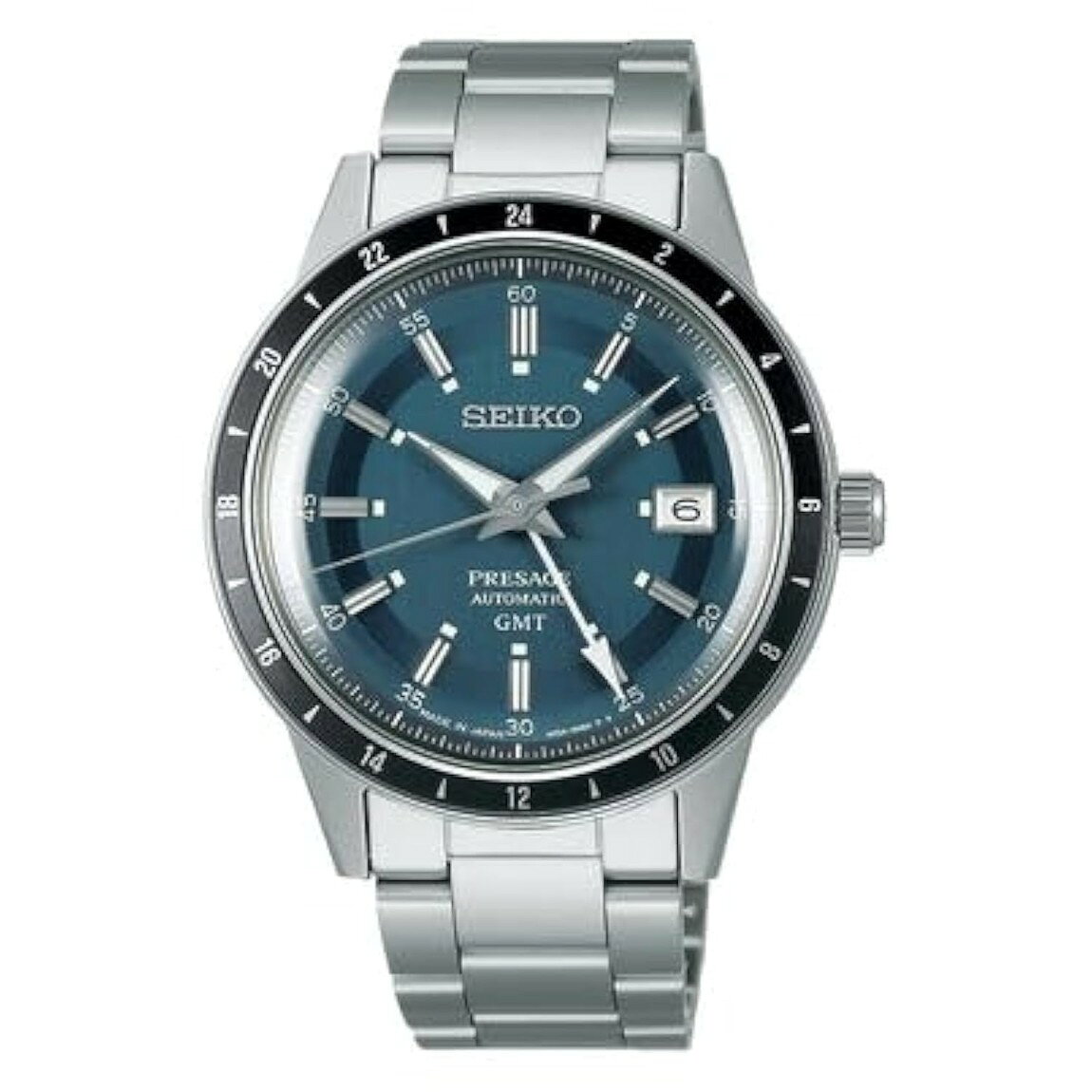 SEIKO Presage Style 60's GMT 腕時計 ブルーダイヤル 自動巻き メンズ SSK009